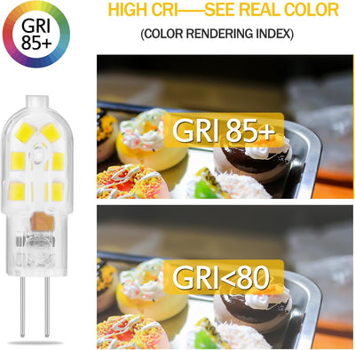 Bombilla LED G4 12V 2W base bi-pin para campana ventilación