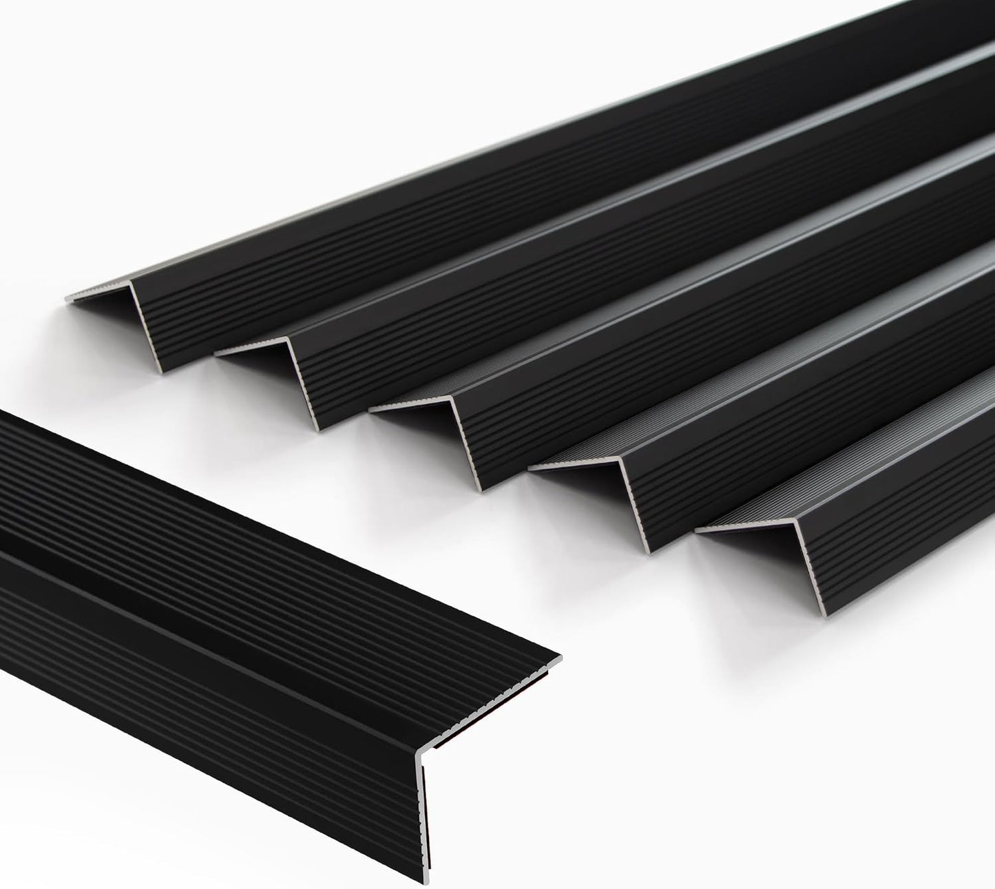 5 Pzas Peldaños Aluminio 72pulg Antideslizante Negro