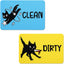 2 imanes para lavavajillas Black Cat Clean Dirty cuadrados para cocina y servicio