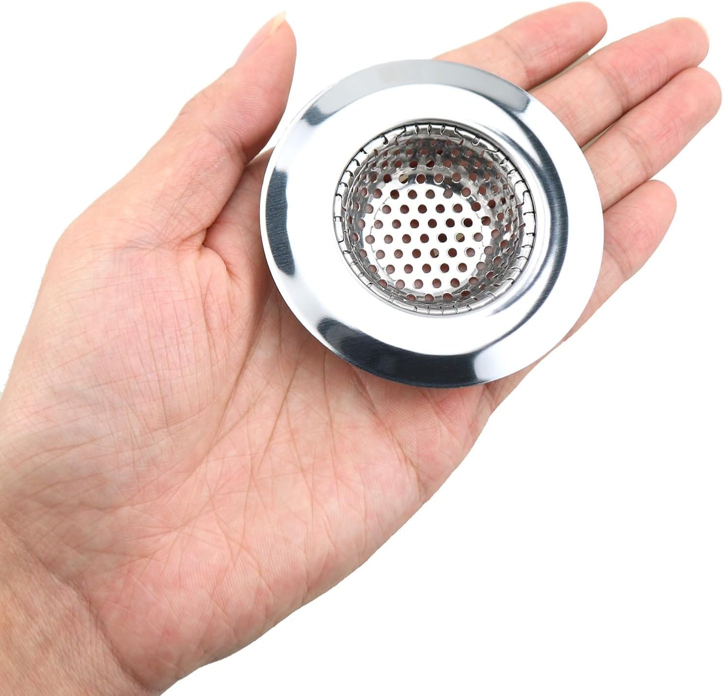 Filtros acero inox antiobstrucción con cesta colador baño