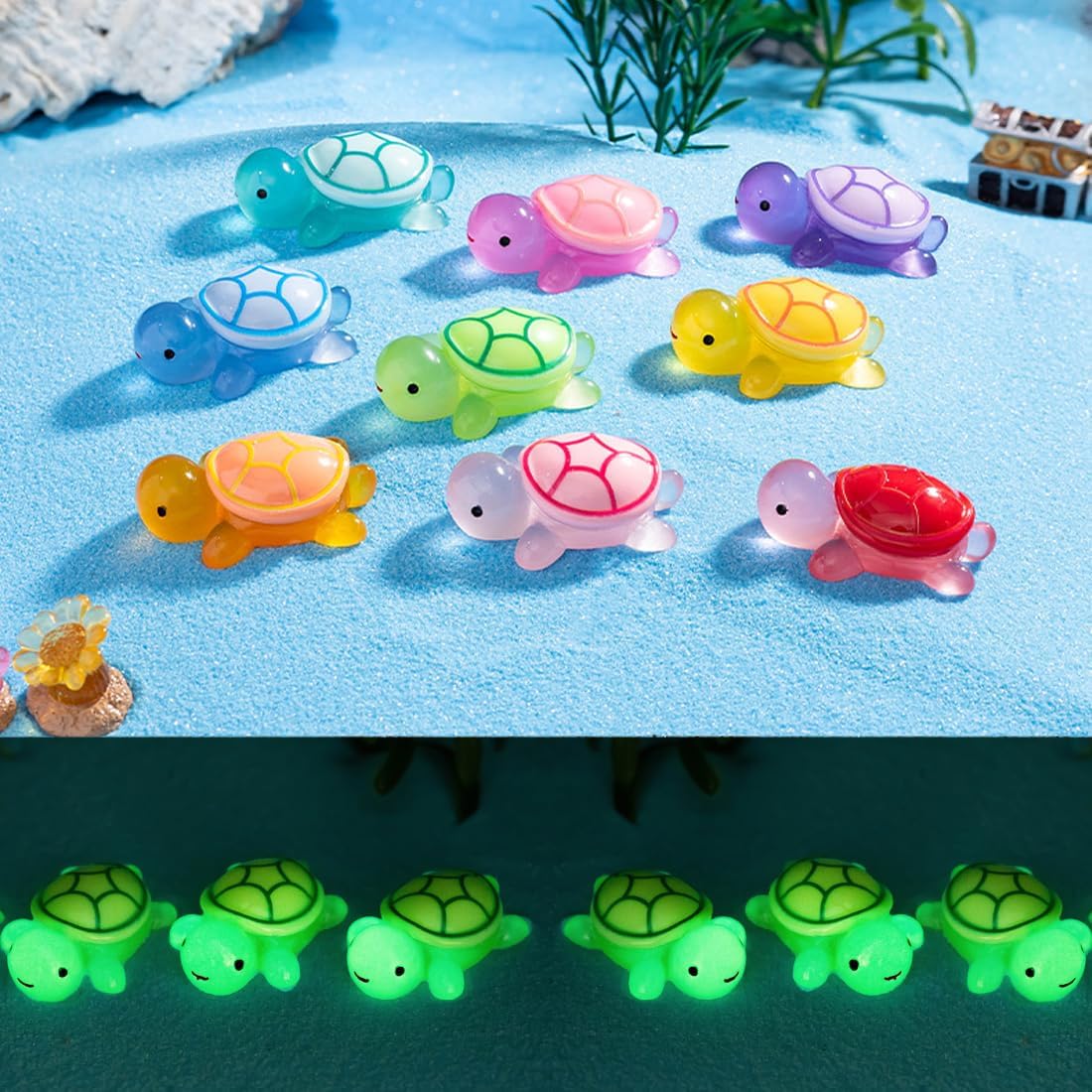 Figuras resina mini animales paquete 50 rosa