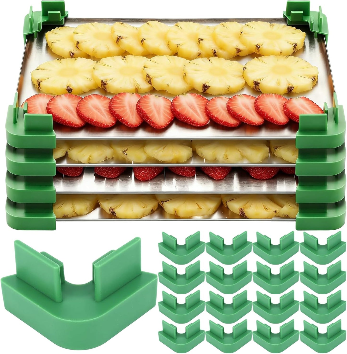 Apiladores bandejas cosecha almacenamiento alimentos secos