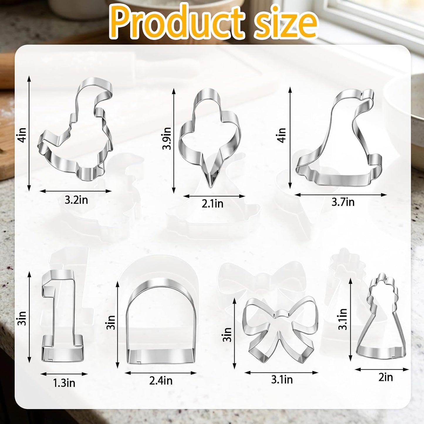 Set 7 Cortadores Ganso Acero Inox para Hornear