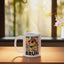 Mug cerámico capibara meme retro blanco
