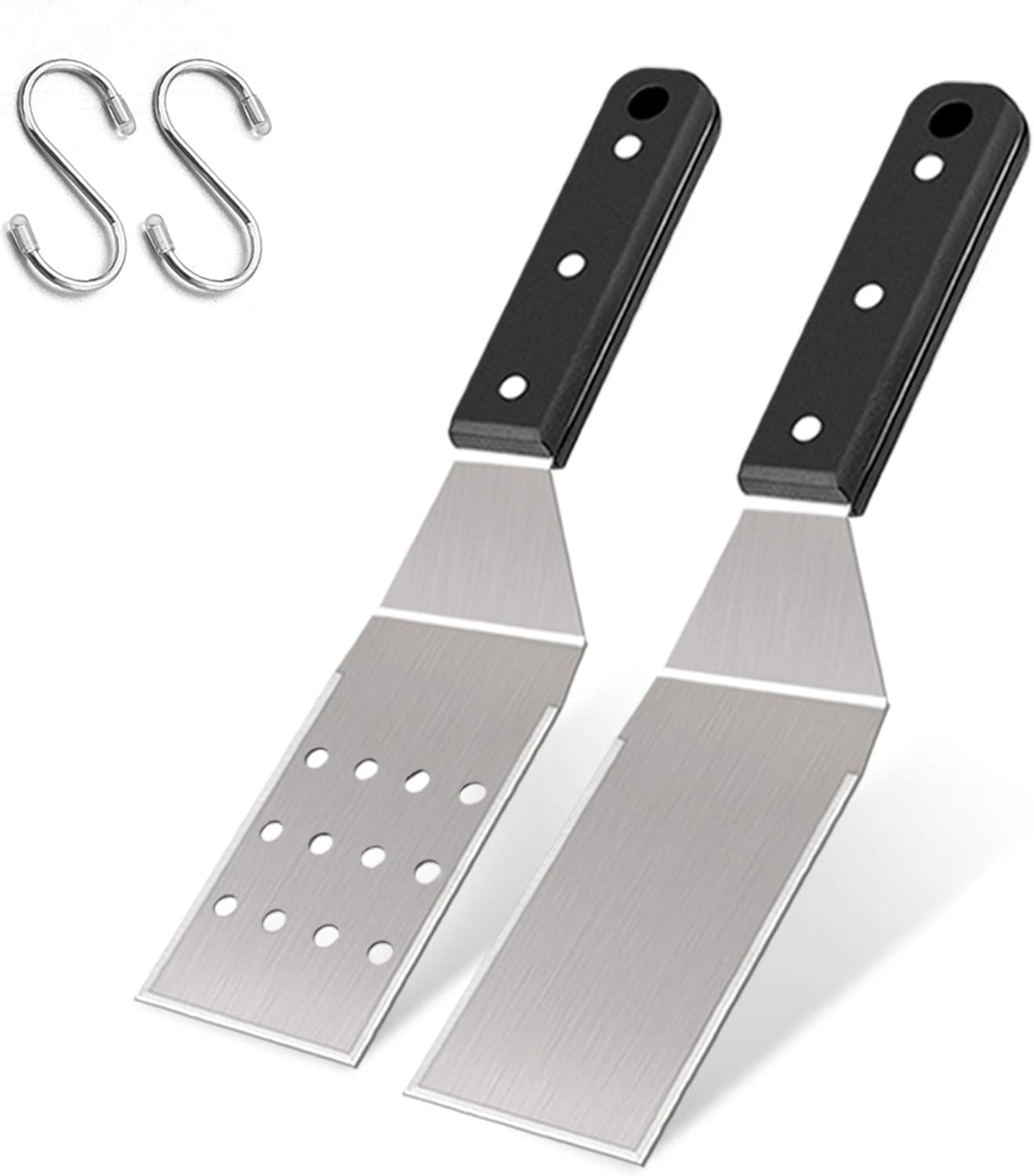 2 Pzas Espátulas Acero Inox para Plancha Panqueques