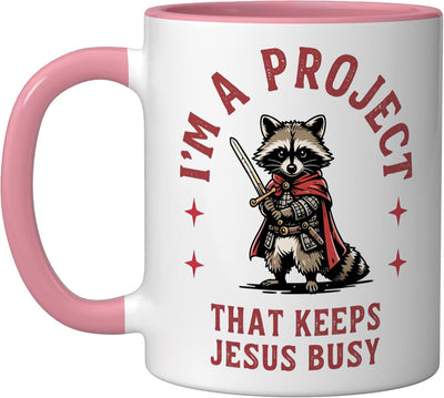 Taza Cerámica Ratoncito Rosa/Blanco