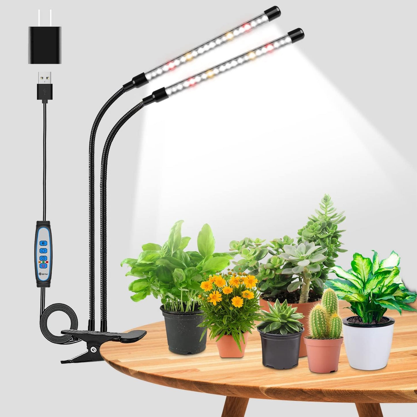 Lámpara cultivo 6000K 40 LED espectro completo