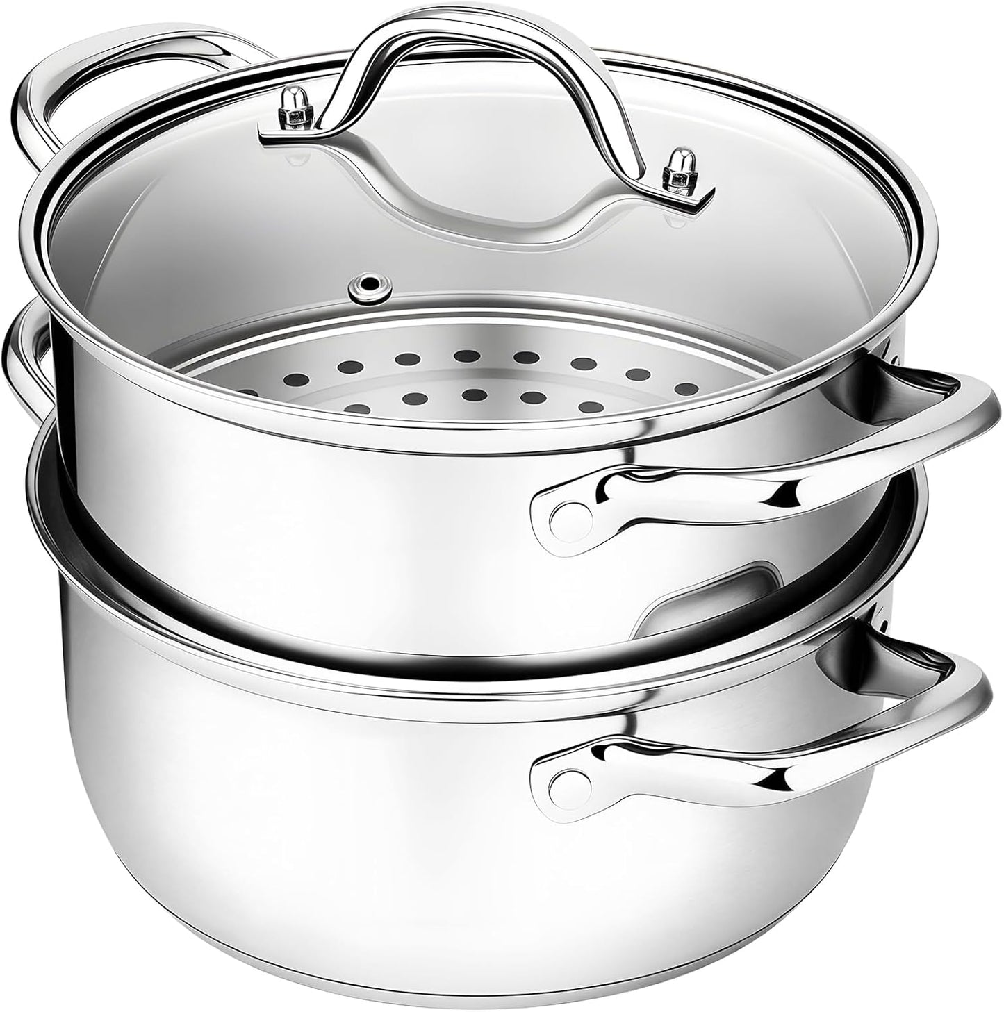 Olla de vapor de acero inoxidable Chefbee 3.2 cuartos de galón para cocinar