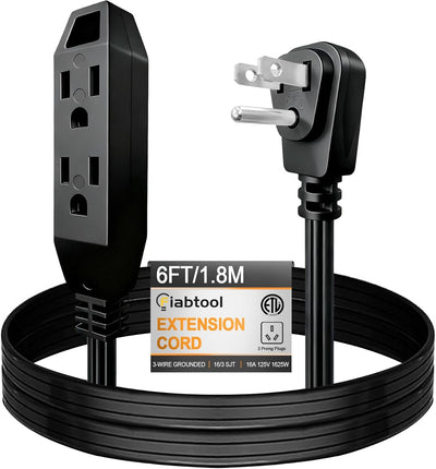 Cable extensión 3 salidas 6 pies ETL 16/3 SPT-3 125V negro