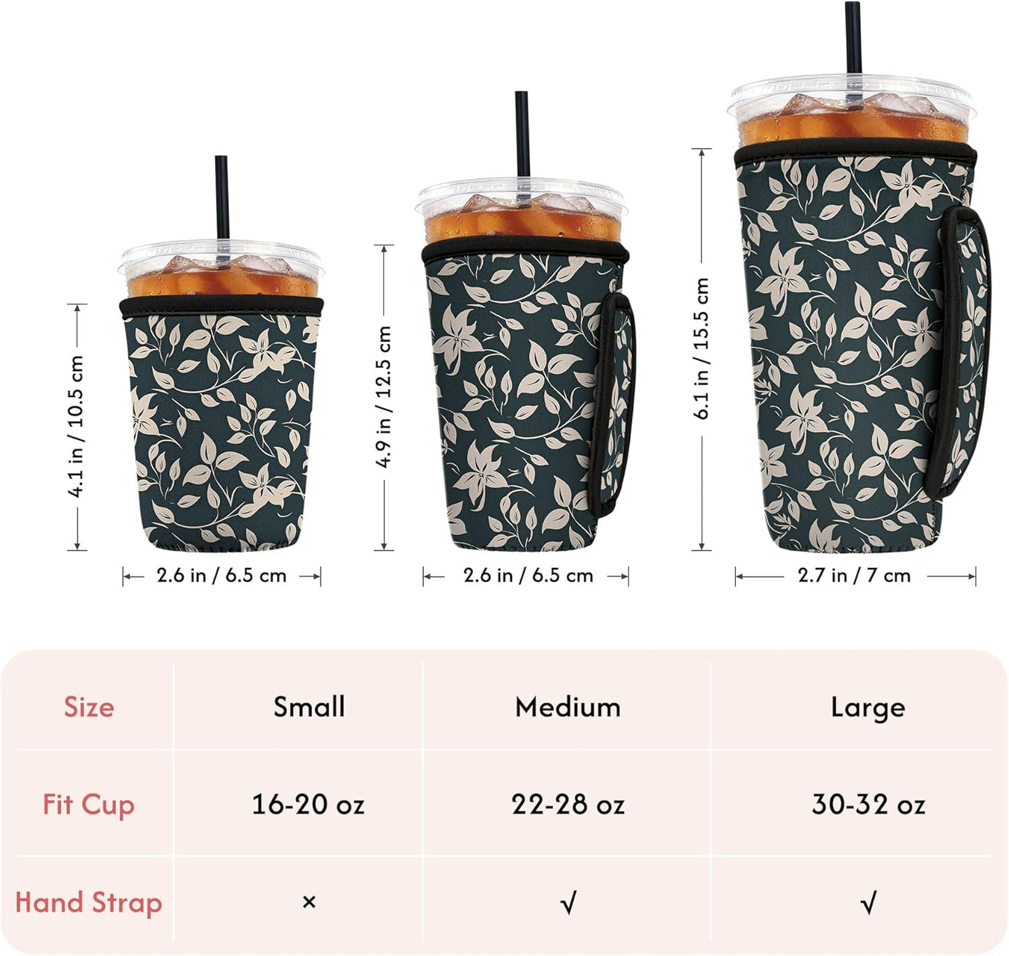 Funda neopreno reutiliz. para café 16-32oz vid negra