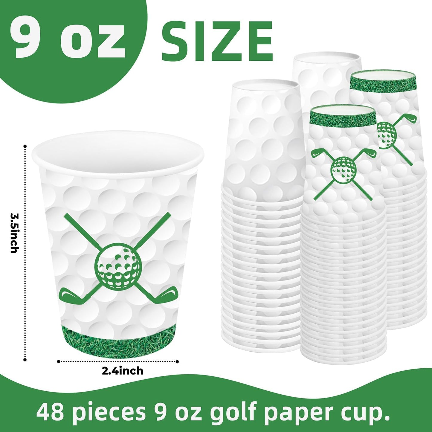 Decoraciones fiesta golf 48uds tazas Let's Par-Tee
