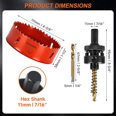 Broca HSS M42 bimetálica 8% cobalto para madera metal