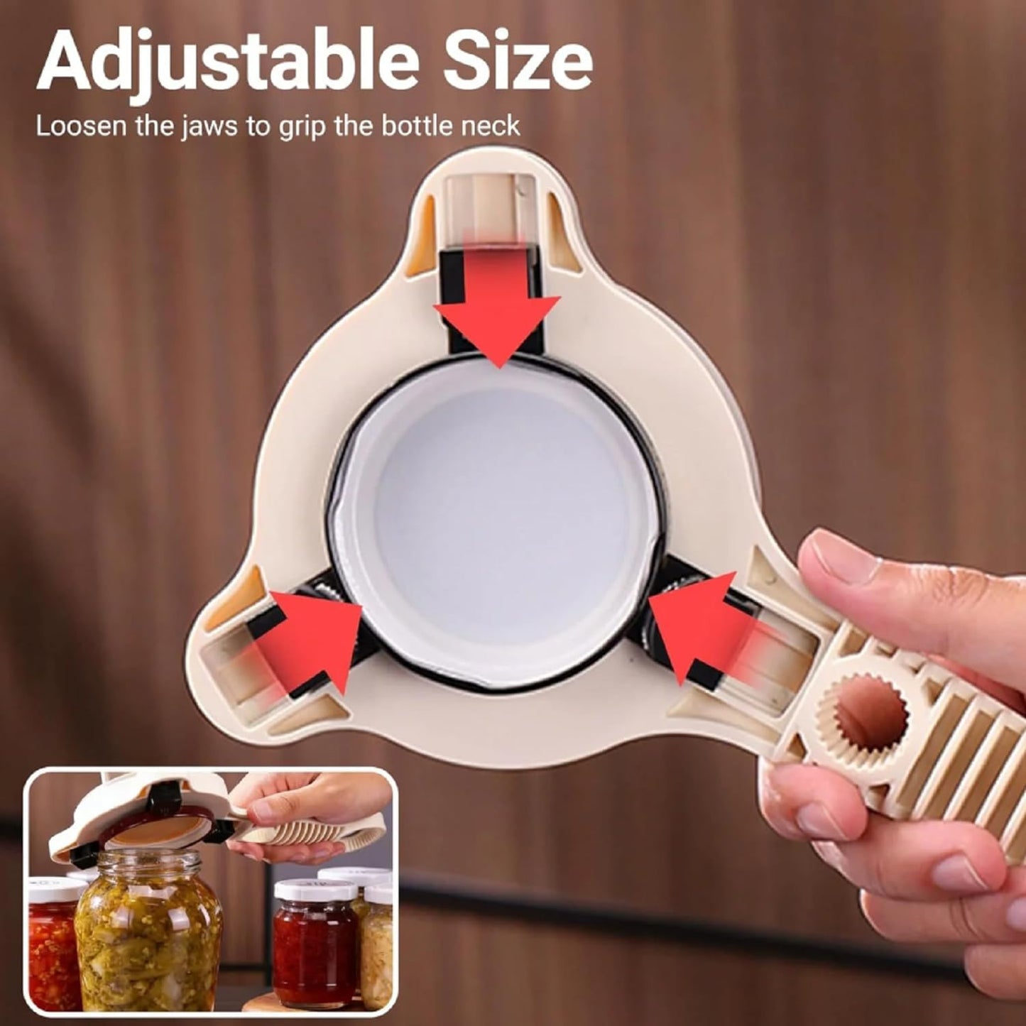 Abrebotellas 4en1 ajustable antiderrap