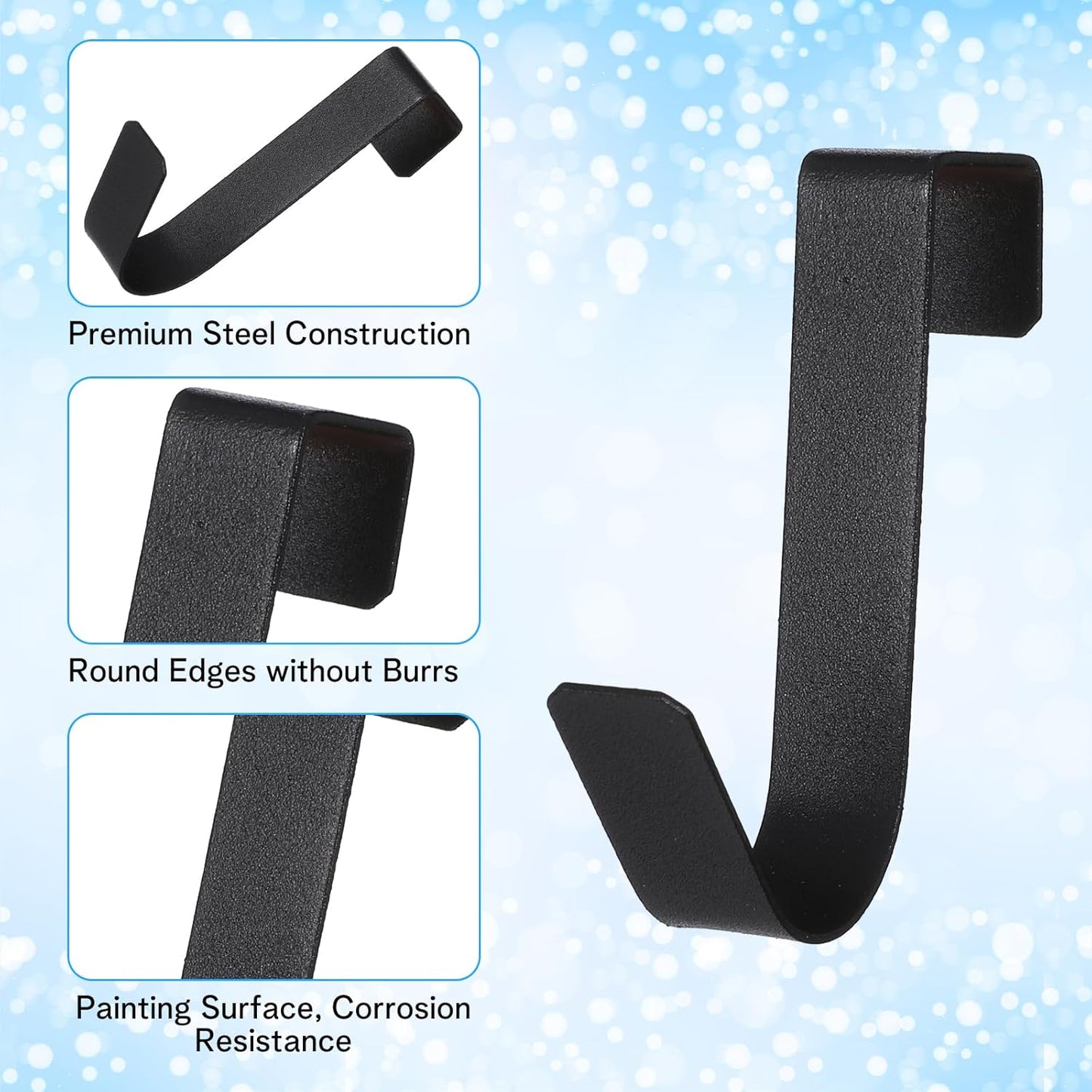 4 Ganchos Metal Resistente para Puerta Gabinete Cocina Baño