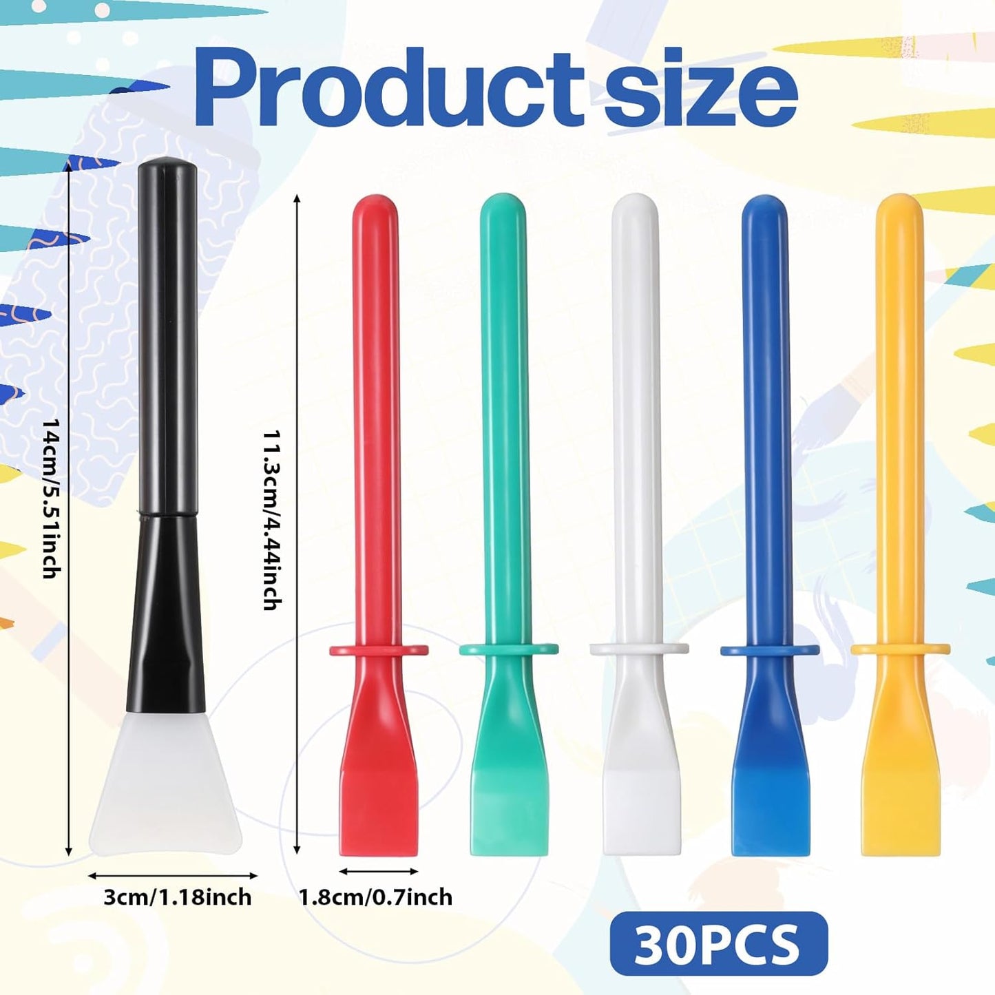 Set 30 Pincel Silicona Pegamento Plástico Carpintería Epoxi