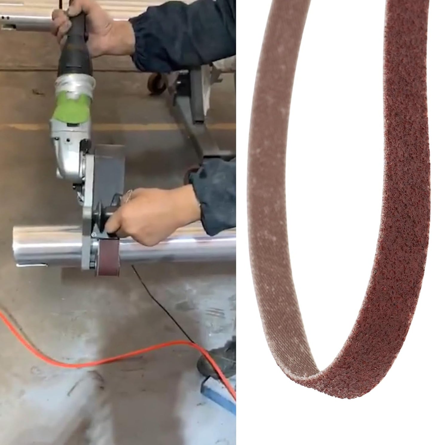 5 Pzas Rectificadoras Cinturón Grit 80 para Metales y Madera