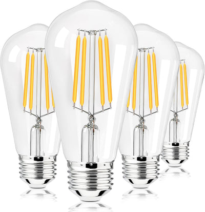 Bombilla LED ST58 E26 2700K luz vintage paquete