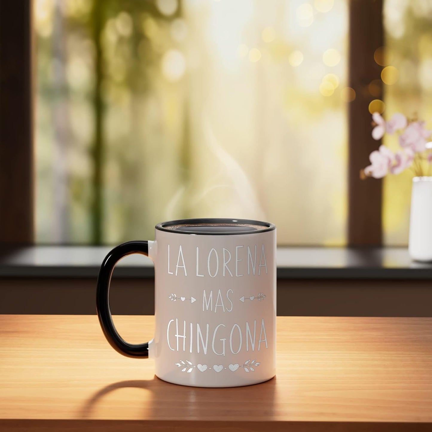 Taza cerámica Lorena Mas Chingona negro/blanco