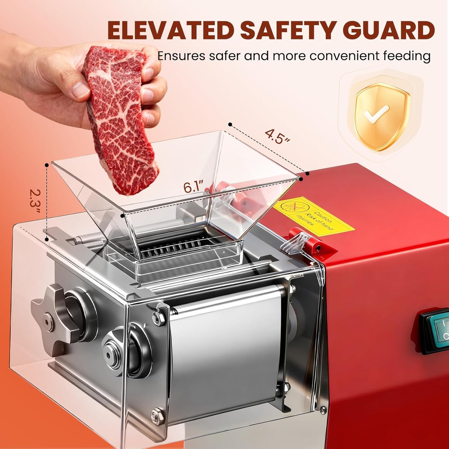 Cortador carne 3en1 850W procesa 330lb/h