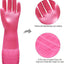 3 Pzas Guantes Goma Lavaplatos 15pulg Reutilizables Antiderrap