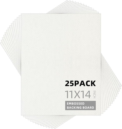 25 Tableros Respaldo 11x14pulg Blanco Sin Ácidos