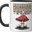 Taza Cerámica Cazador de Hongos Morel Negro/Blanco
