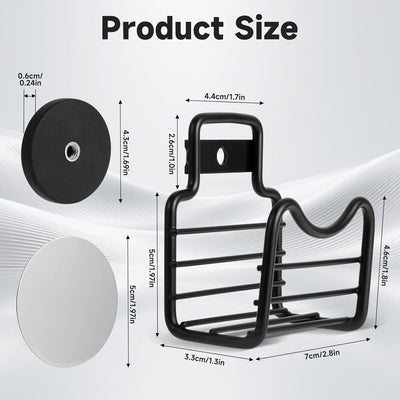 Soporte magnético de esponja para fregadero de acero inoxidable forma M negro
