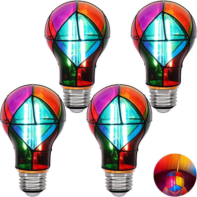 Bombilla LED Edison A19 E26 colorida regulable paquete 4