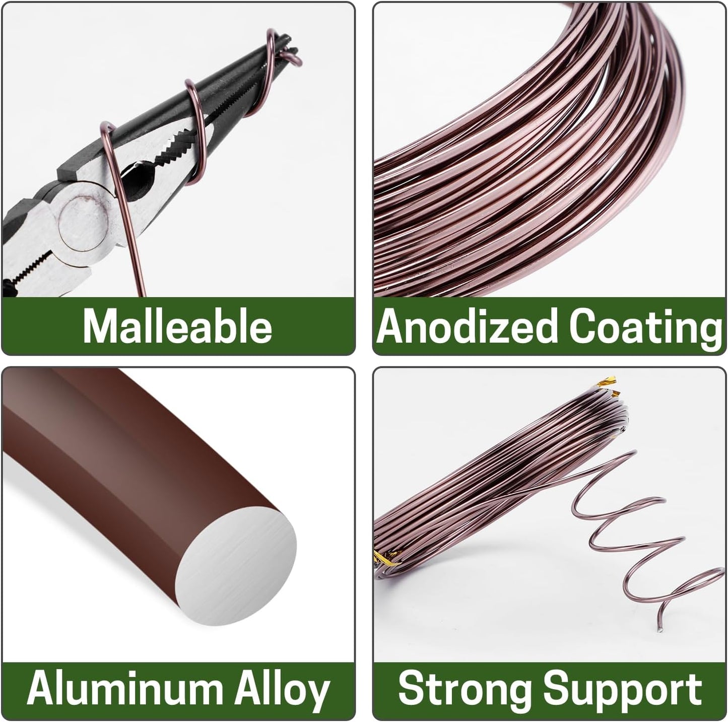 Set 4 cables bonsái 32ft 0.039-0.079pulg resistentes