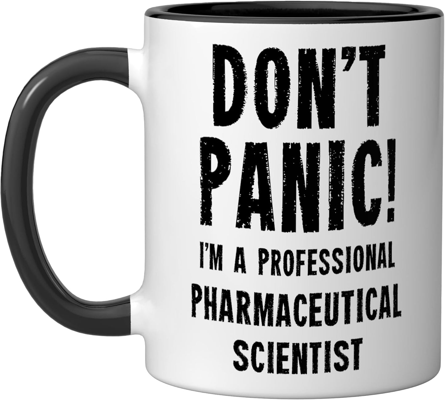 Taza Cerámica para Laboratorio Negro/Blanco