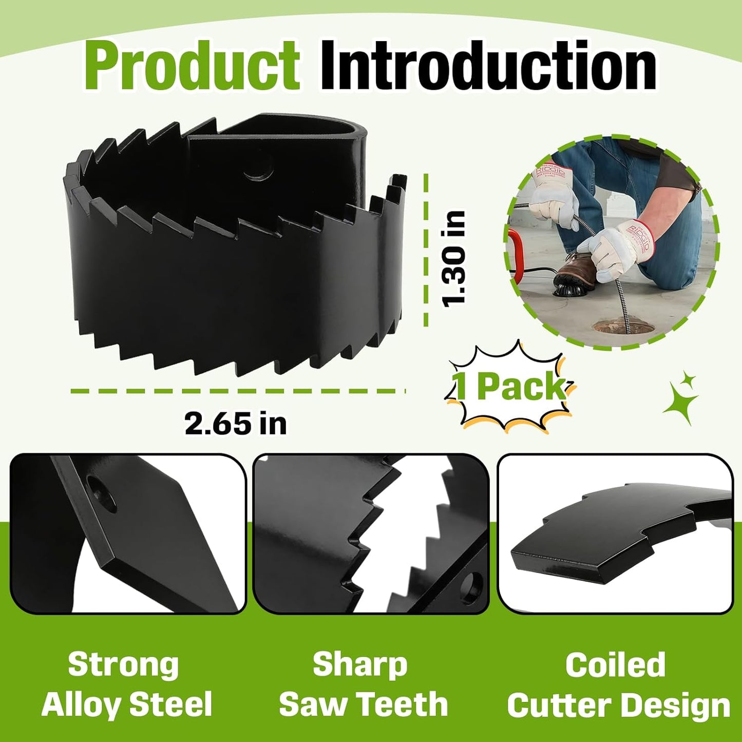 Cortador drenaje sierra raíz cables 5/8-3/4 pulg acero