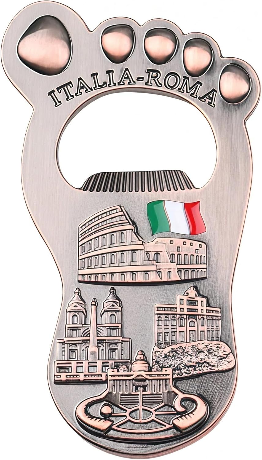 Abrelatas magnético 2 en 1 para nevera RV decorativo plateado
