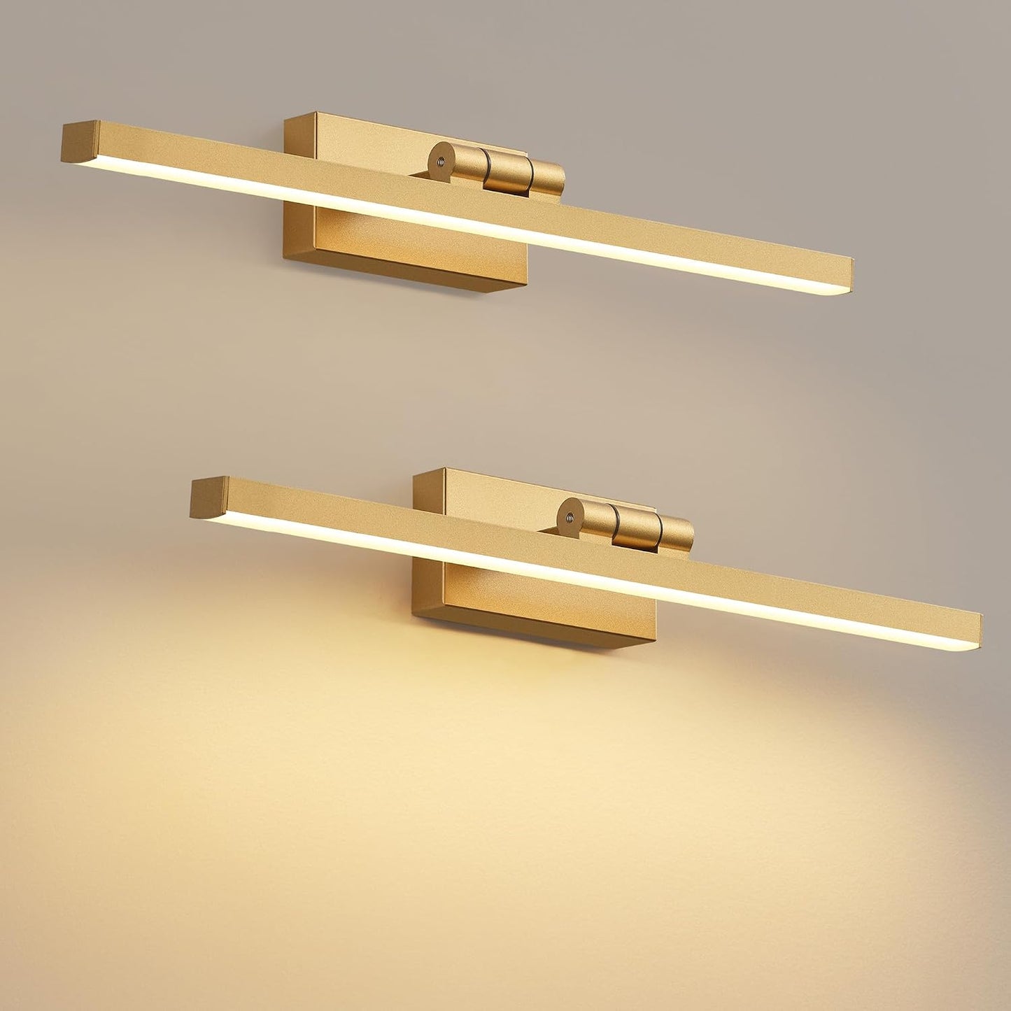 2 Luces LED Doradas Inalámbricas 15.7pulg Regulables 2700K