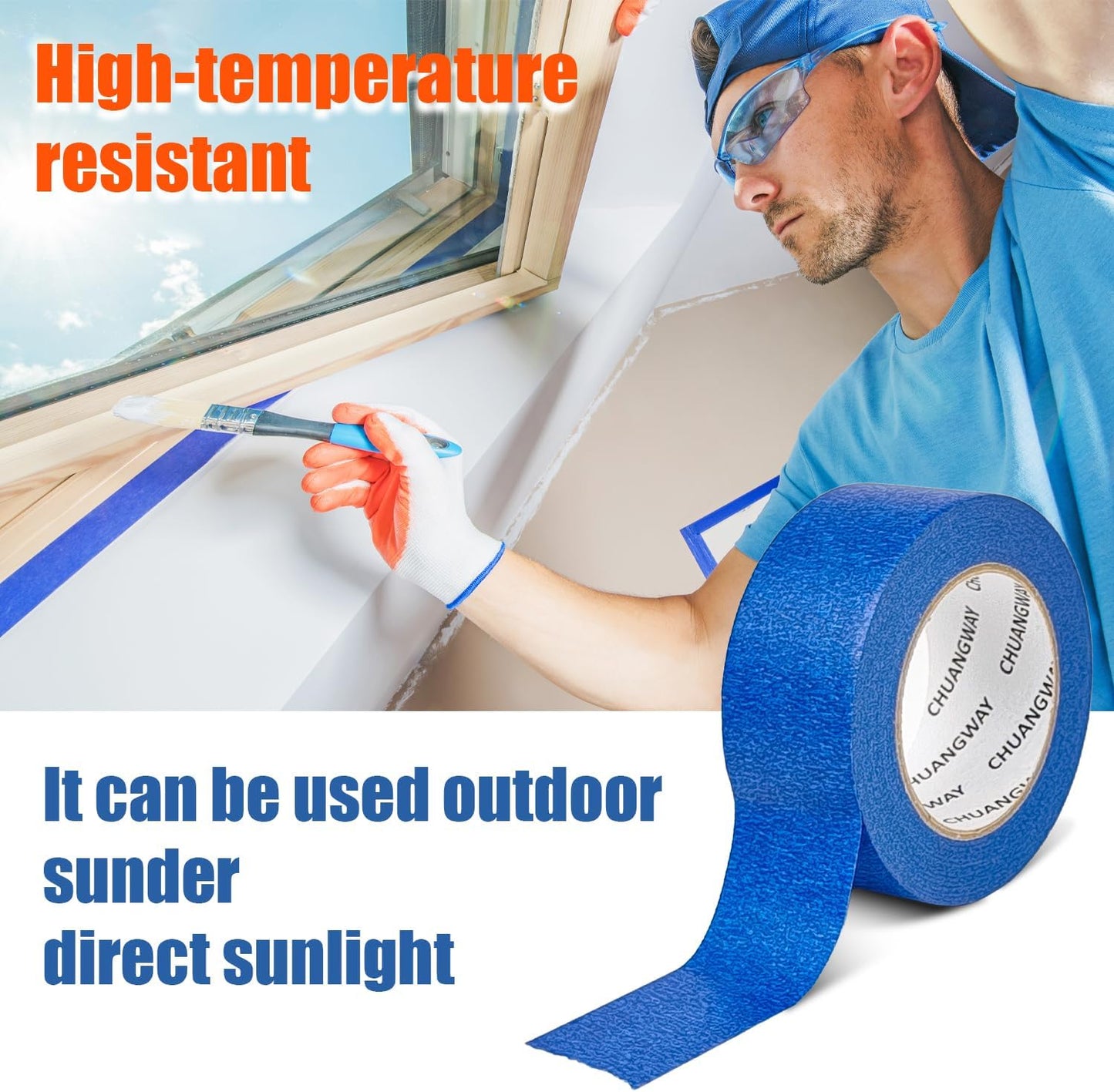 Cinta pintor azul multisuperficie 1.88pulg x60yardas 2rollos