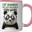 Taza Cerámica Panda Raro Con Gafas Rosa/Blanco