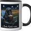Taza cerámica Funny Cocker Spaniel Mom I Live Here Now Negro/Blanco