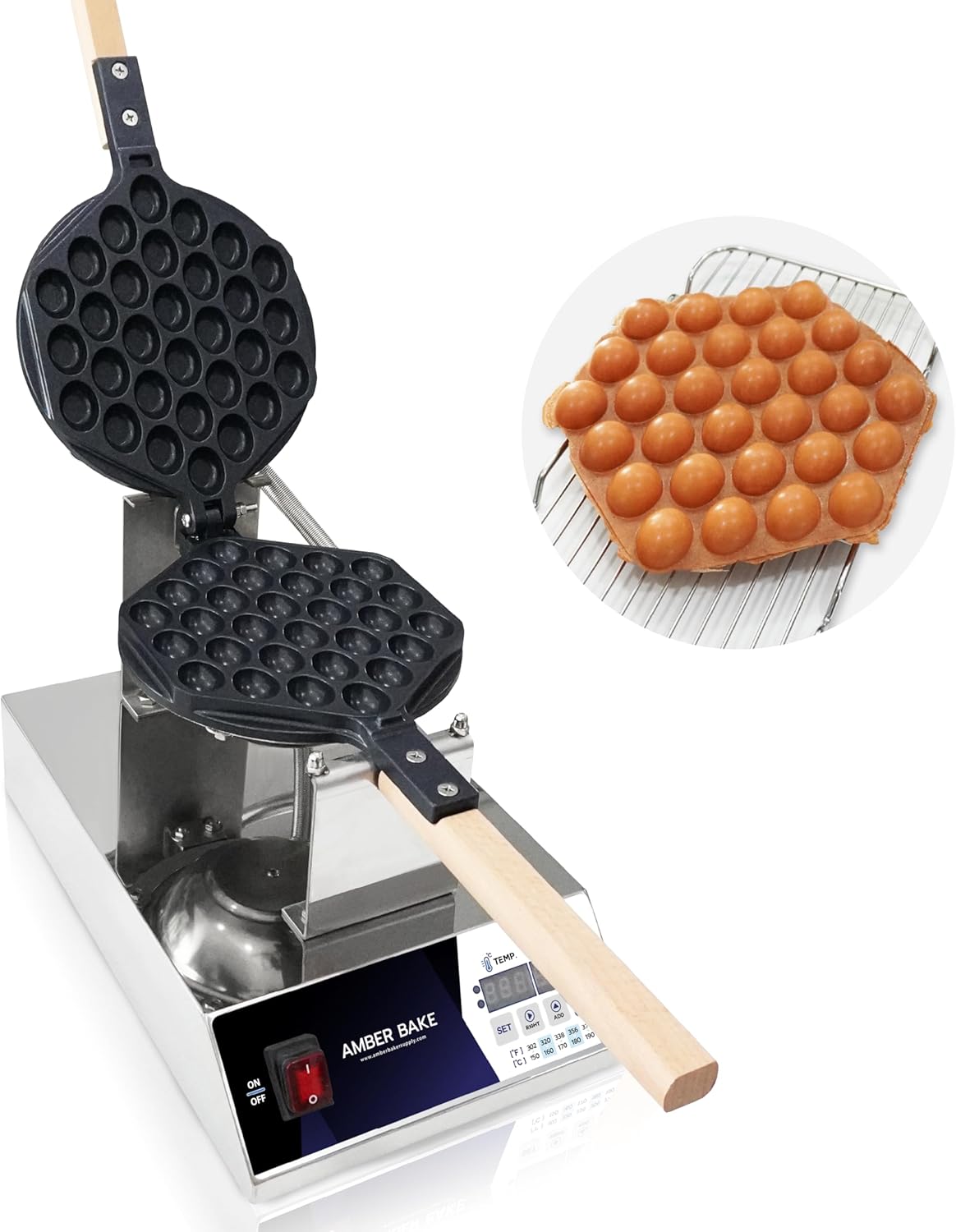 Makina de waffles con control digital y placas antiadherentes