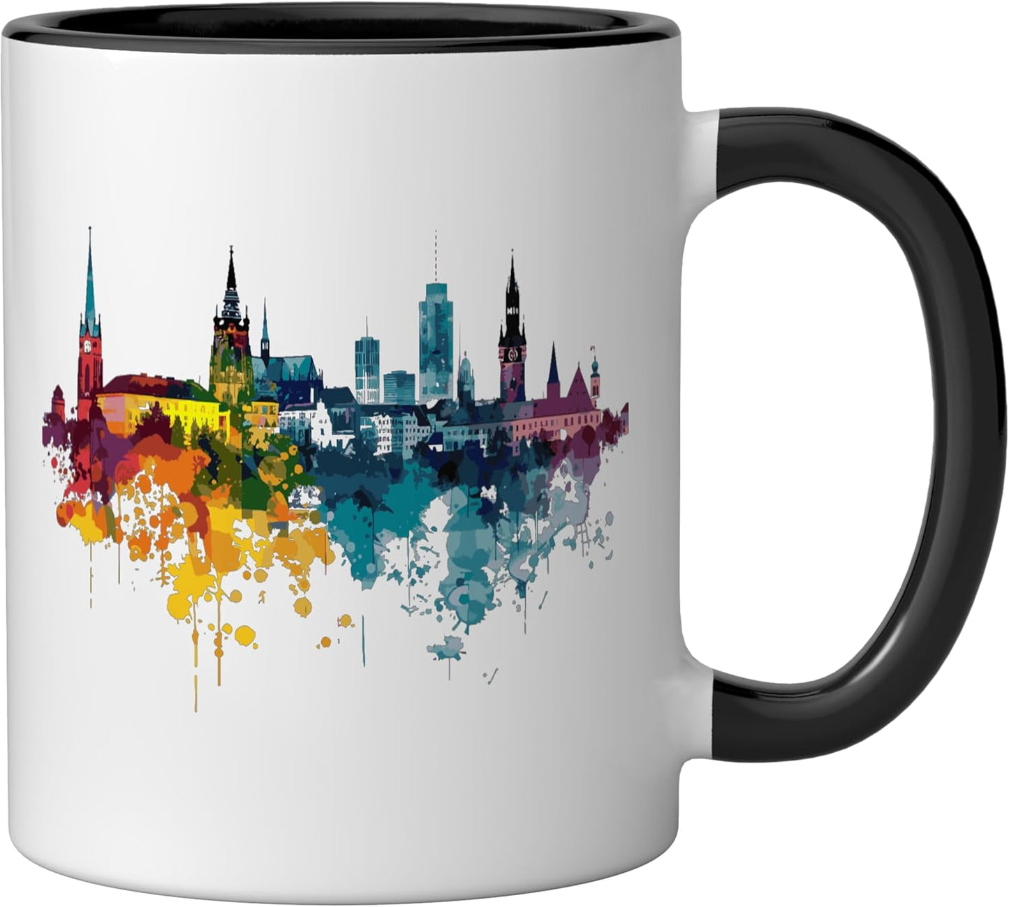 Taza Cerámica Negro/Blanco