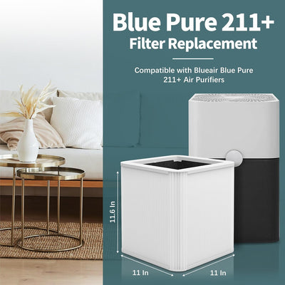 3 Filtros H13 True HEPA plegables para Blue Pure 211