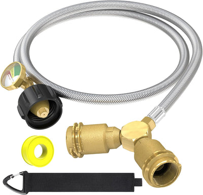 Manguera propano 5ft divisor 2 vías adaptador en Y con válvula