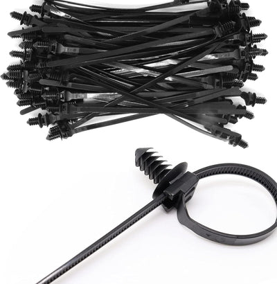 Bridas cremallera presión 8pulg alambre negro paq 80