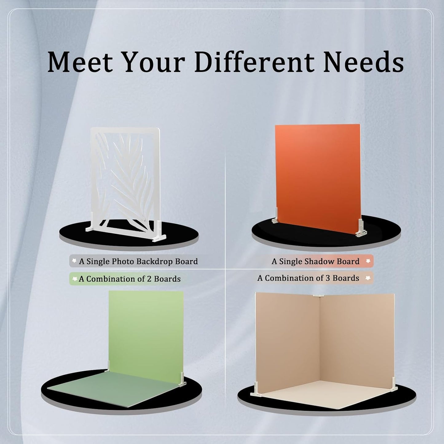 4 Soportes T Universales para Tablero Fondo Ajustable