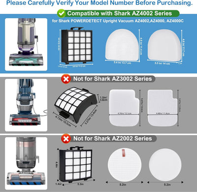 7 Filtros Repuesto AZ4002 para Aspiradora Shark POWERDETECT