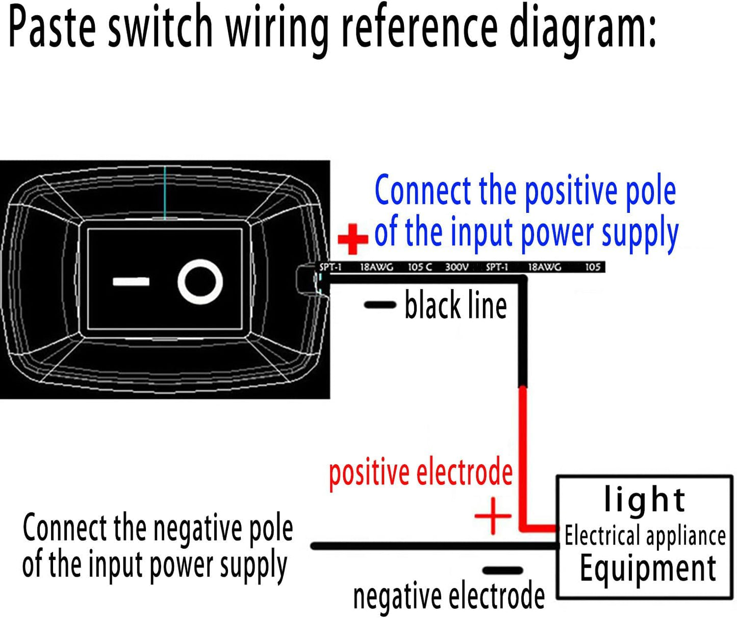 Cable interruptor 12-24V para luces techo auto