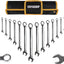 Set 15 Pzas Llaves SAE 1/4 a 1-1/16 Acero Cromo Vanadio