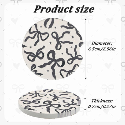 2 Posavasos Automóvil Cerámica Antideslizante Base Corcho