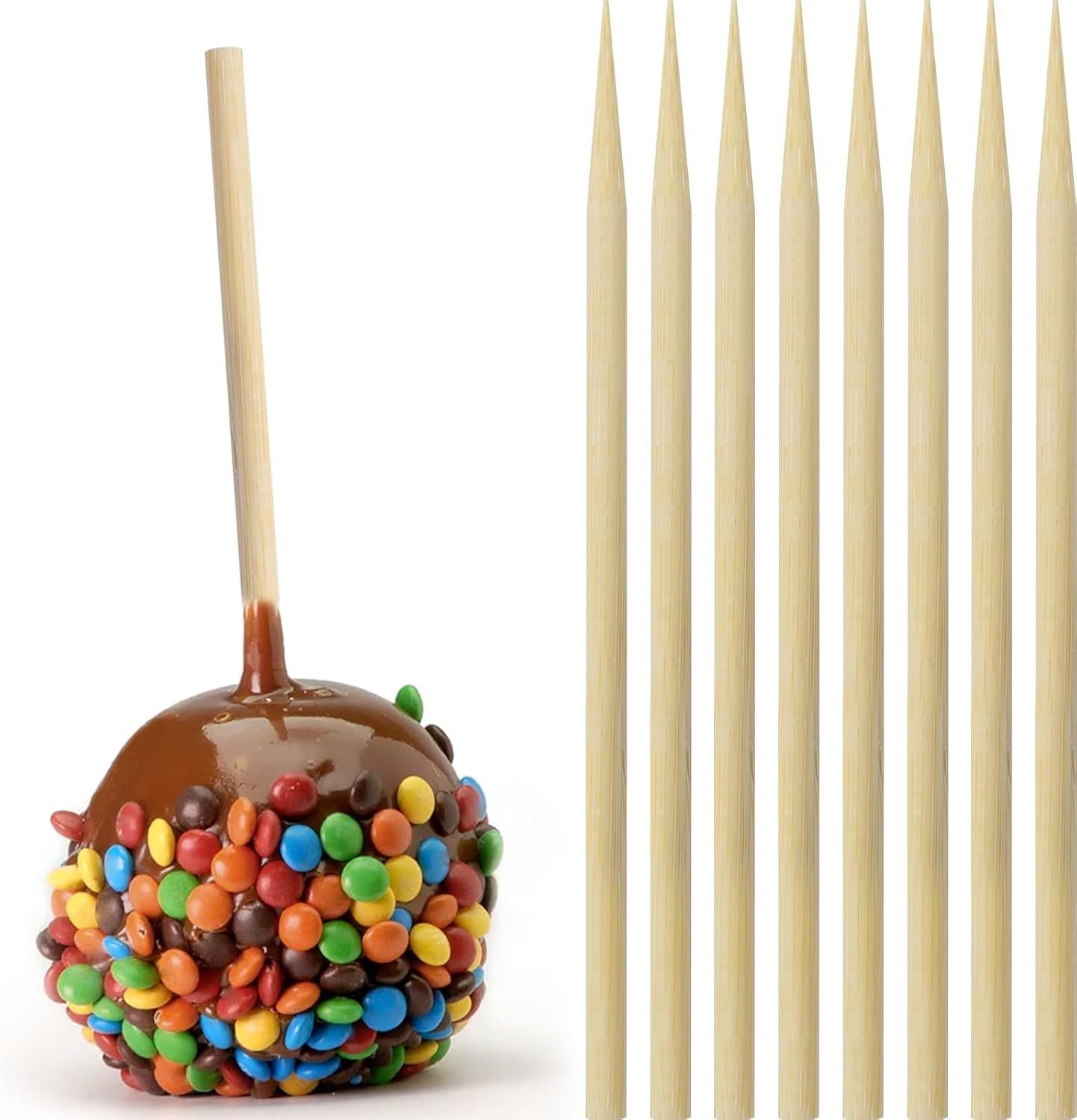 Palitos bambú brocheta madera perro 200uds