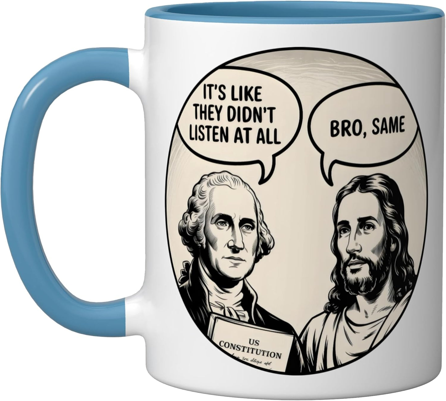 Taza de cerámica azul/blanco mismo estilo
