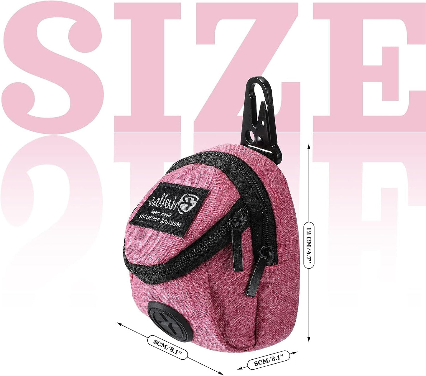 2 Bolsas para Perros con Cremallera Botón Dispensador