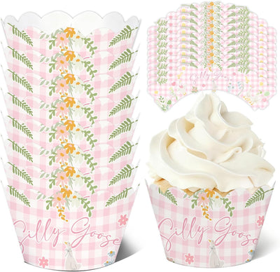36 Forros Cupcakes Ganso para Baby Shower y Fiesta